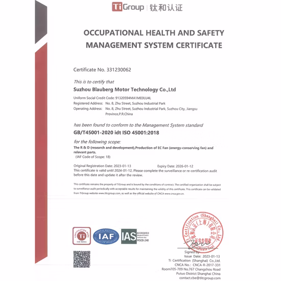 RoHS 및 CCC, CE 인증을 받은 Ec/AC/DC 원심 팬